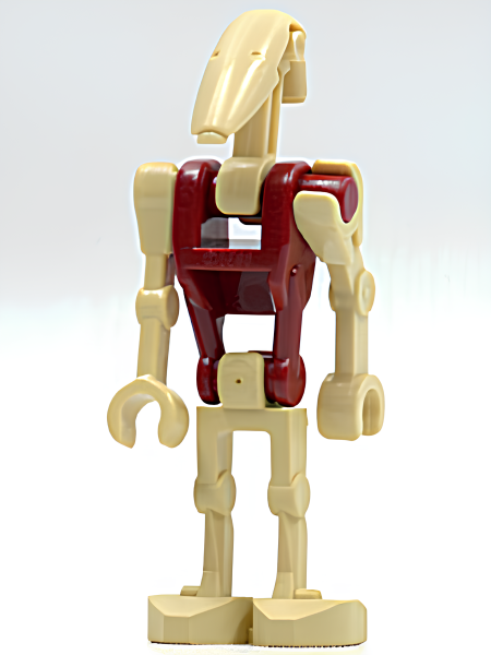 Минифигурка Lego Security Battle Droid - Dark Red Torso, Angled Arm and Straight Arm sw0096 U